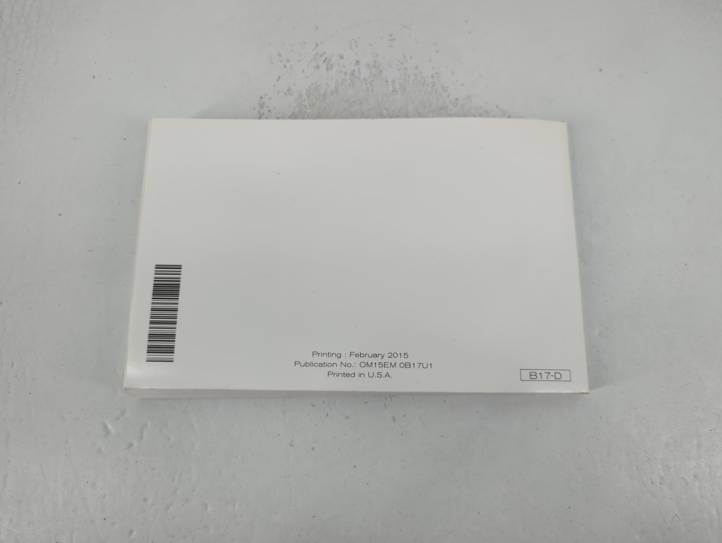 2015 Nissan Sentra Owners Manual Book Guide P/N:OM15EM OB17U1 OEM Used Auto Parts - Oemusedautoparts1.com