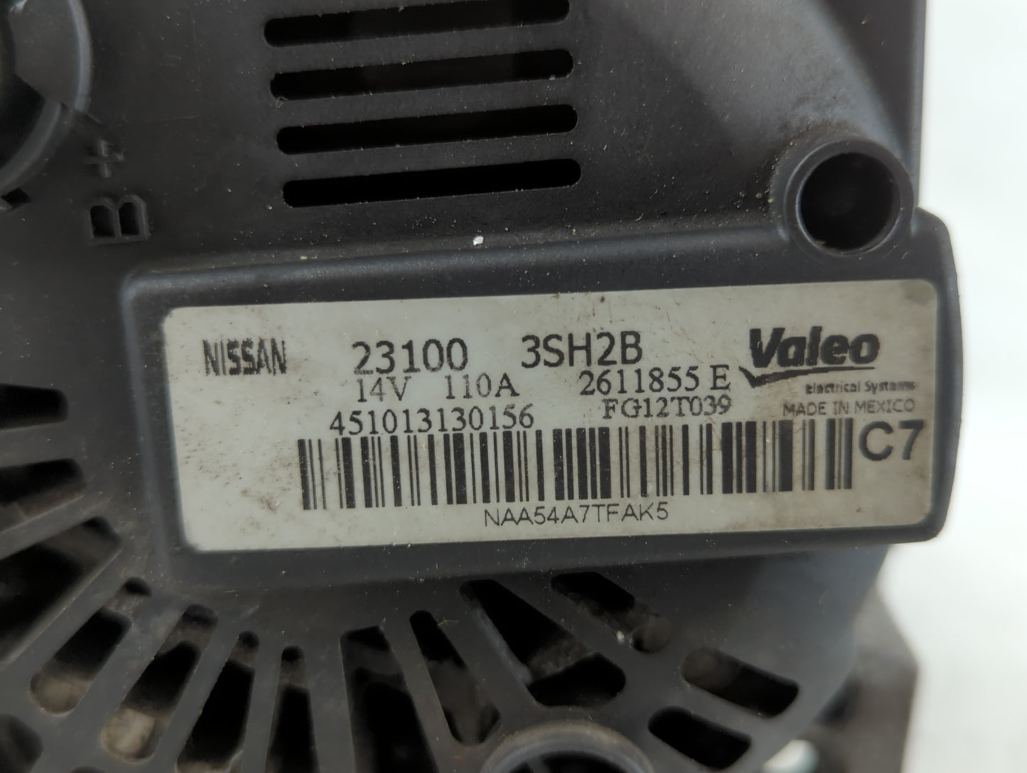 2013-2019 Nissan Sentra Alternator Replacement Generator Charging Assembly Engine OEM P/N:2611855 E 23100 3SH2B Fits OEM Use