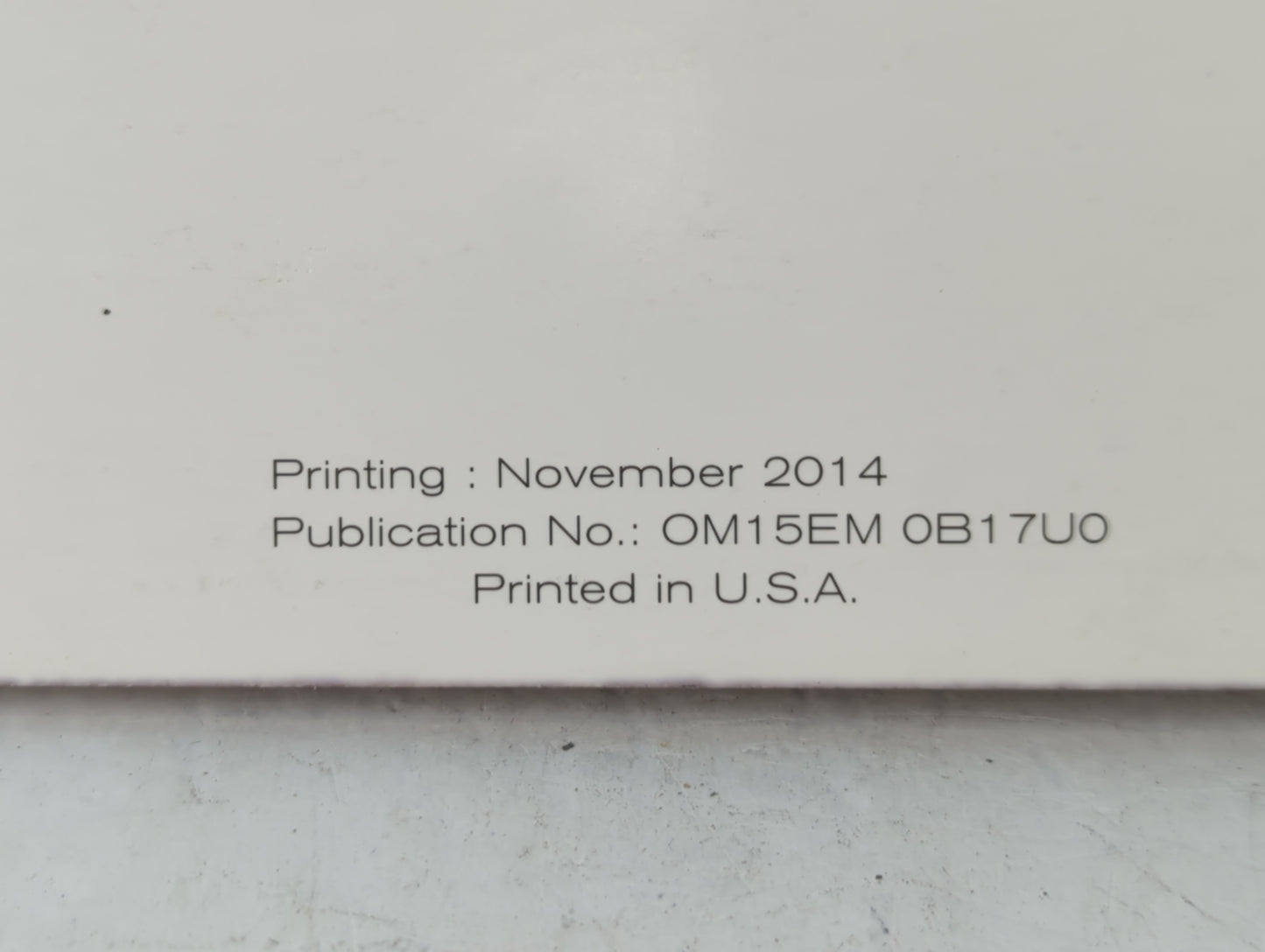 2015 Nissan Sentra Owners Manual Book Guide P/N:OM15EM 0B17U0 OEM Used Auto Parts - Oemusedautoparts1.com