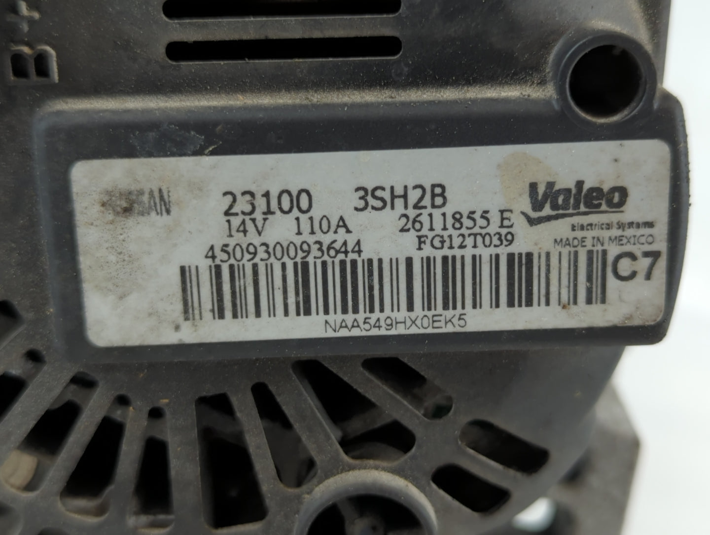 2013-2019 Nissan Sentra Alternator Replacement Generator Charging Assembly Engine OEM P/N:23100 3SH2B Fits OEM Used Auto Par
