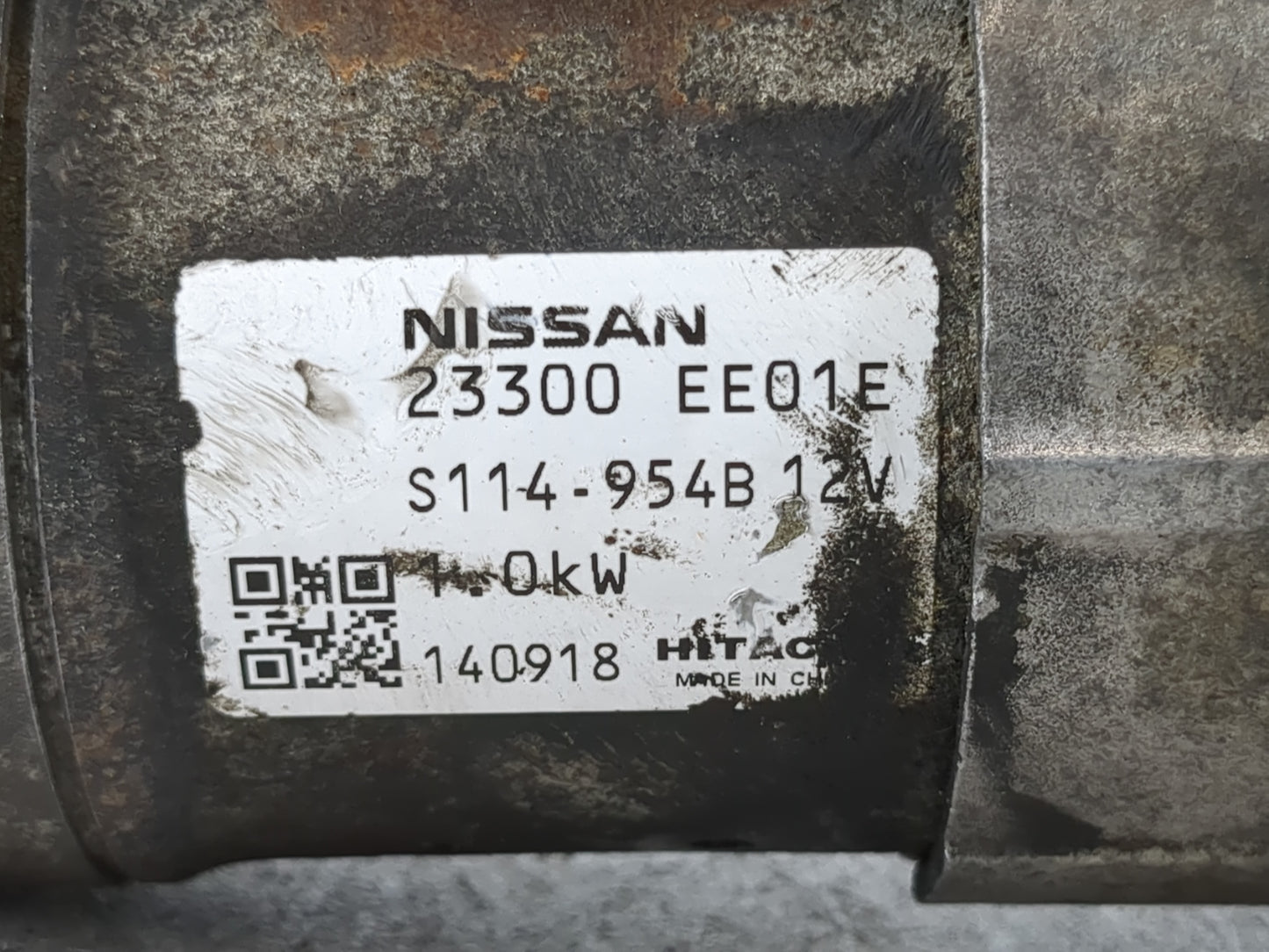 2012-2019 Nissan Versa Car Starter Motor Solenoid OEM P/N:S114-954B 1 23300 EE01E Fits OEM Used Auto Parts - Oemusedautopart