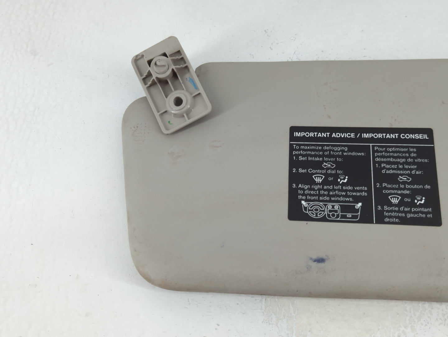 2012-2015 Nissan Versa Sun Visor Shade Replacement Passenger Right Mirror Fits Fits 2012 2013 2014 2015 OEM Used Auto Parts 