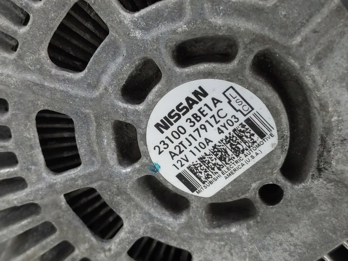 2012-2019 Nissan Versa Alternator Replacement Generator Charging Assembly Engine OEM P/N:23100 3BE1A Fits OEM Used Auto Part