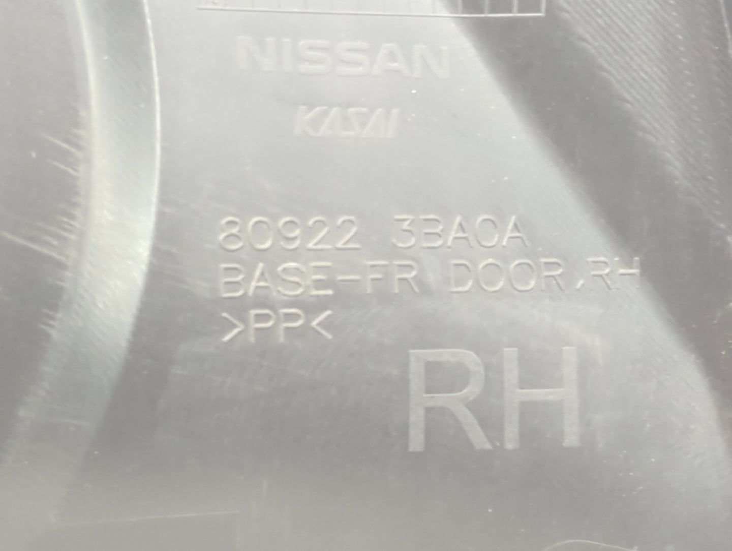 2015 Nissan Versa Front Right Passenger Interior Door Panel Trim Black - Oemusedautoparts1.com
