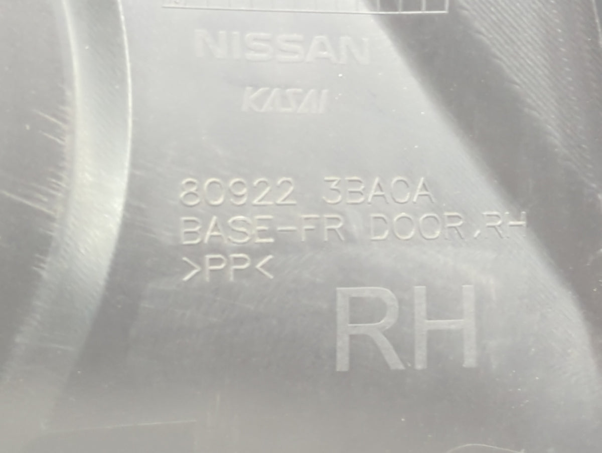 2015 Nissan Versa Front Right Passenger Interior Door Panel Trim Black - Oemusedautoparts1.com