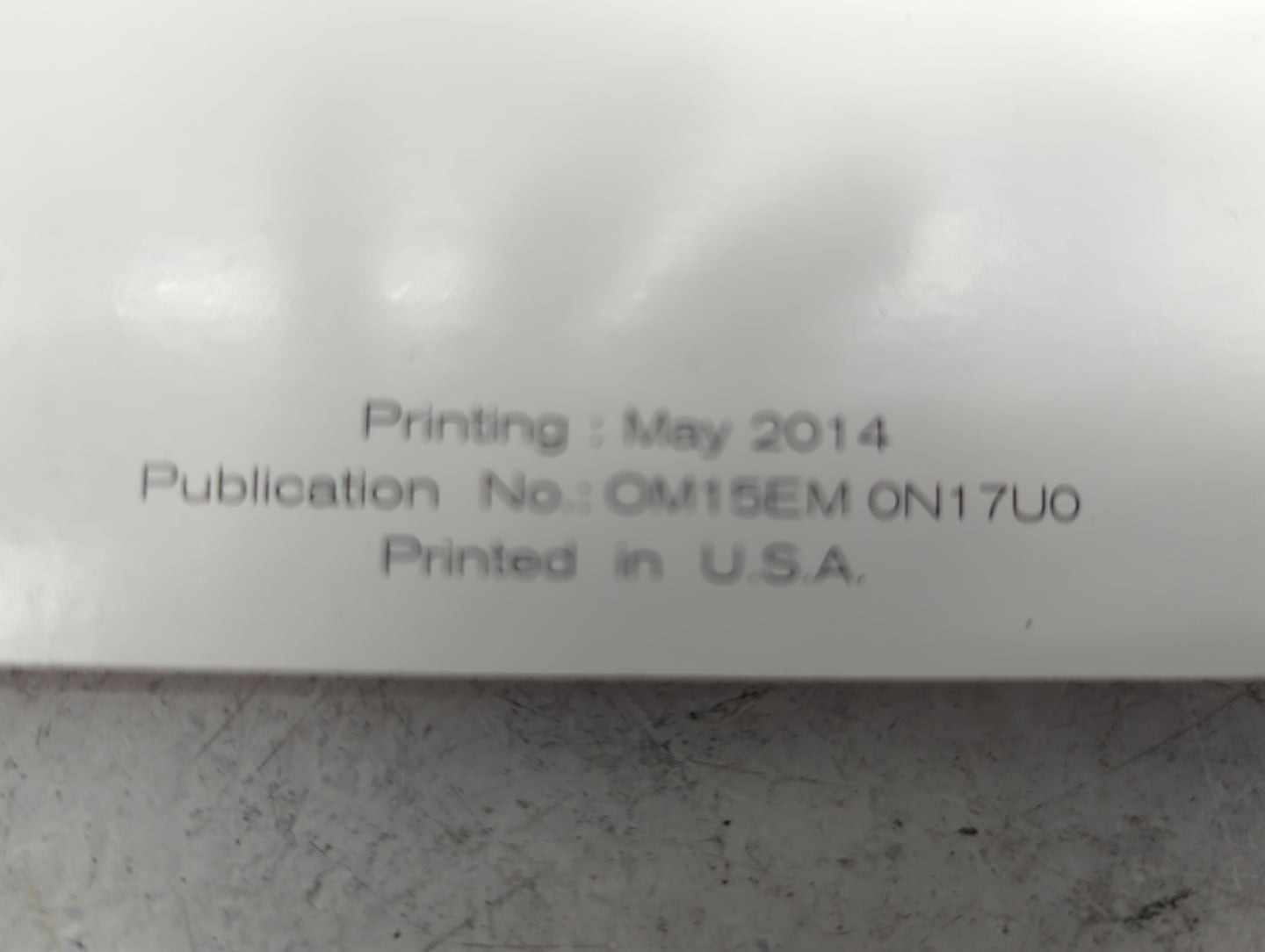 2015 Nissan Versa Owners Manual Book Guide P/N:OM15EM0N17U0 OEM Used Auto Parts - Oemusedautoparts1.com