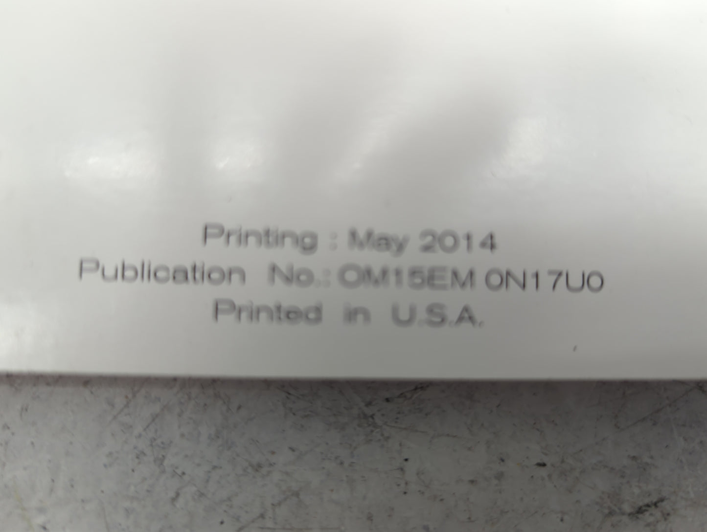 2015 Nissan Versa Owners Manual Book Guide P/N:OM15EM0N17U0 OEM Used Auto Parts - Oemusedautoparts1.com