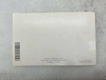 2015 Nissan Versa Owners Manual Book Guide P/N:OM15EM 0N17U0 OEM Used Auto Parts