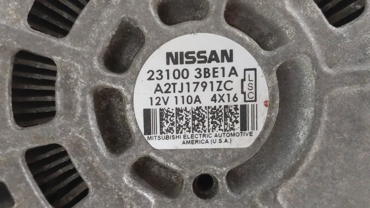 2012-2019 Nissan Versa Alternator Replacement Generator Charging Assembly Engine OEM P/N:23100 3BE1A Fits OEM Used Auto Part