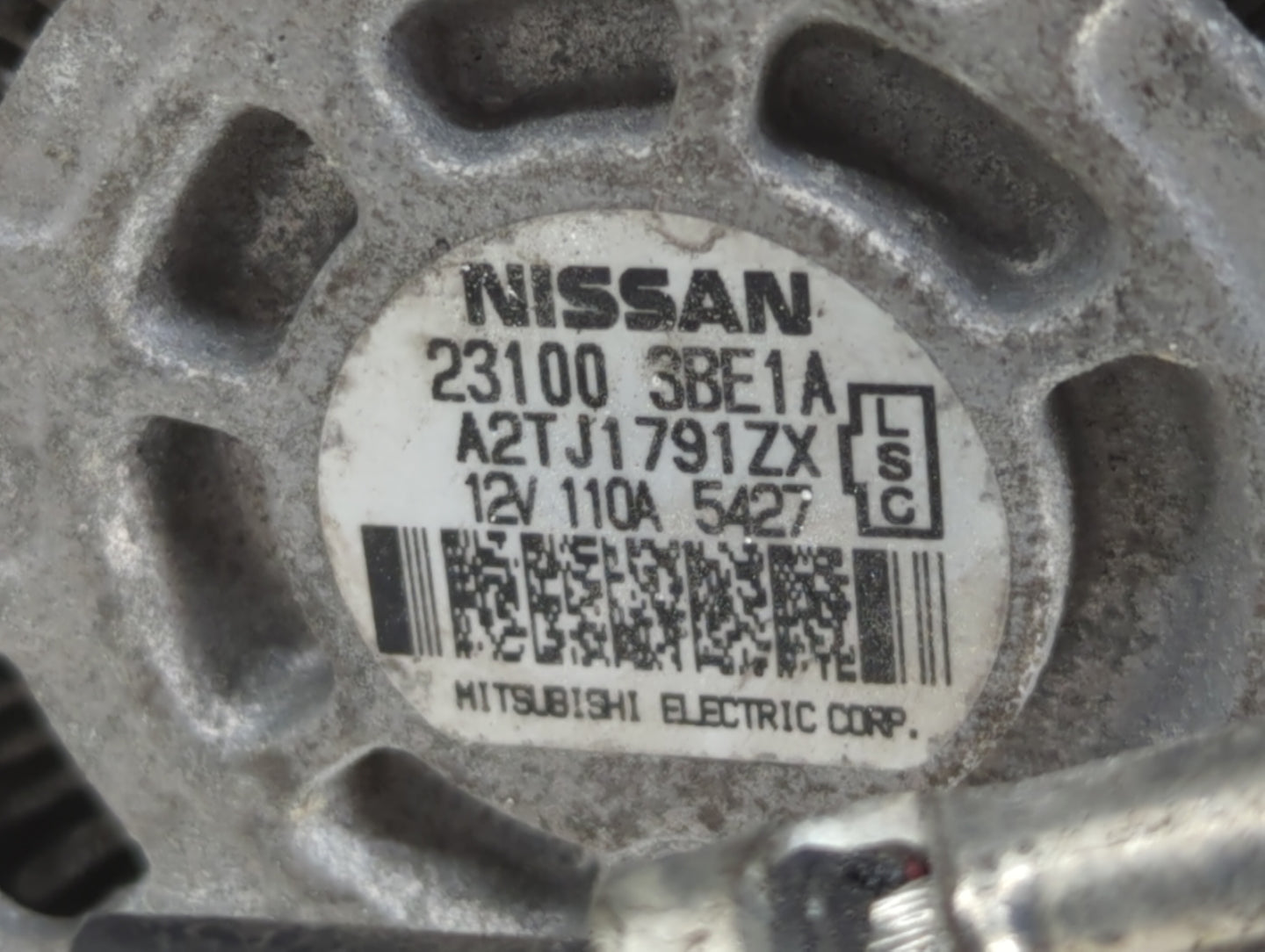 2012-2019 Nissan Versa Alternator Replacement Generator Charging Assembly Engine OEM P/N:23100 3BE1A Fits OEM Used Auto Part