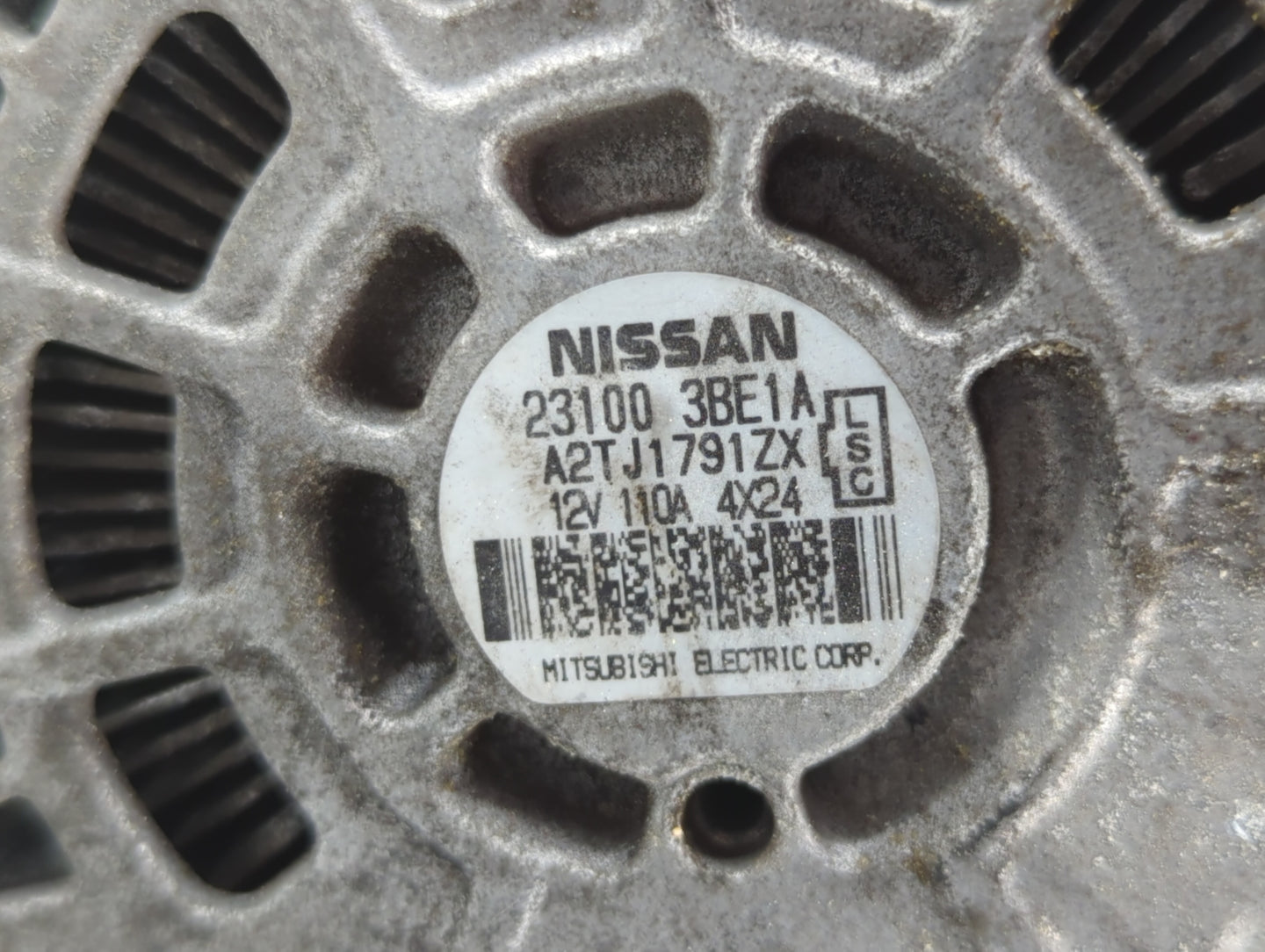 2012-2019 Nissan Versa Alternator Replacement Generator Charging Assembly Engine OEM P/N:23100 3BE1A Fits OEM Used Auto Part