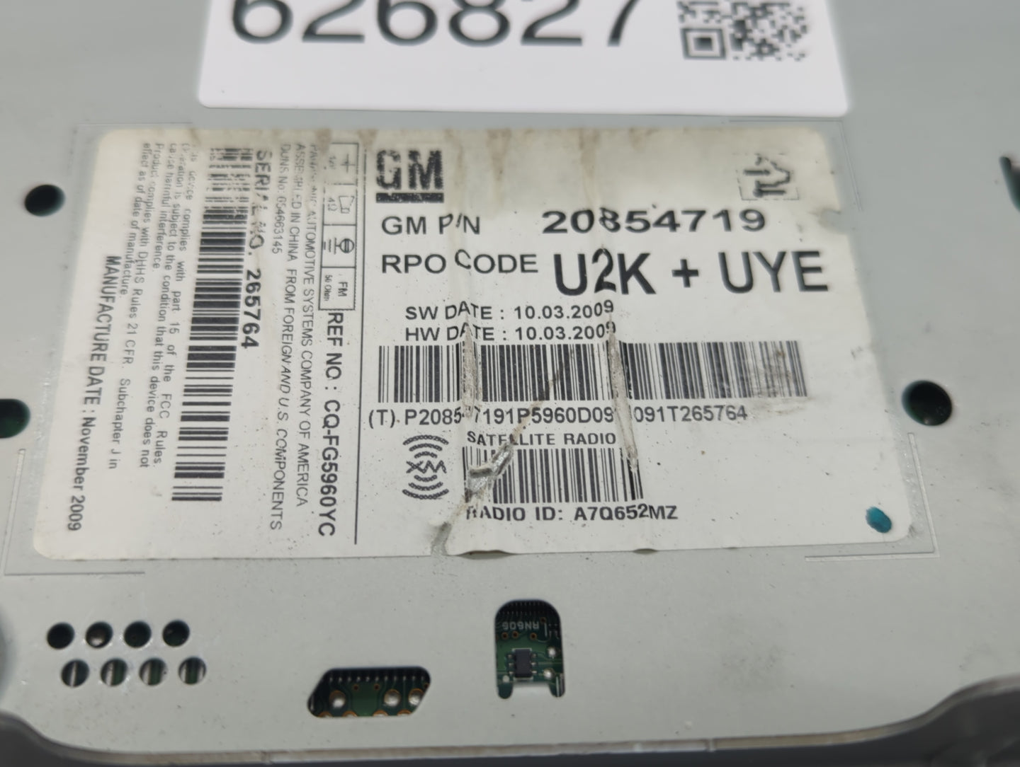 2015 Nissan Versa Radio AM FM Cd Player Receiver Replacement P/N:20854719 Fits OEM Used Auto Parts - Oemusedautoparts1.com