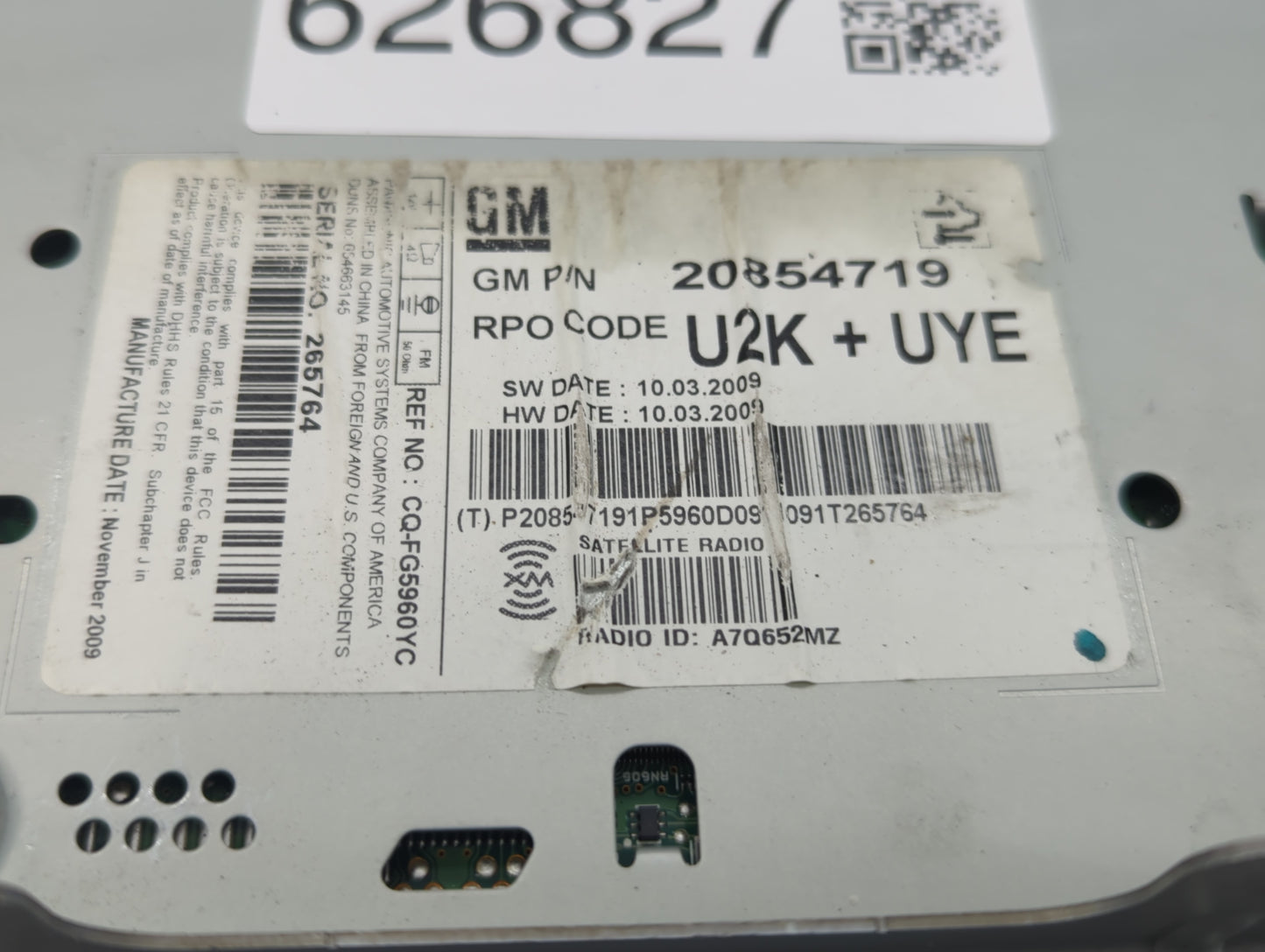 2015 Nissan Versa Radio AM FM Cd Player Receiver Replacement P/N:20854719 Fits OEM Used Auto Parts - Oemusedautoparts1.com