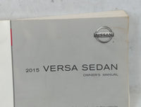 2015 Nissan Versa Owners Manual Book Guide OEM Used Auto Parts - Oemusedautoparts1.com