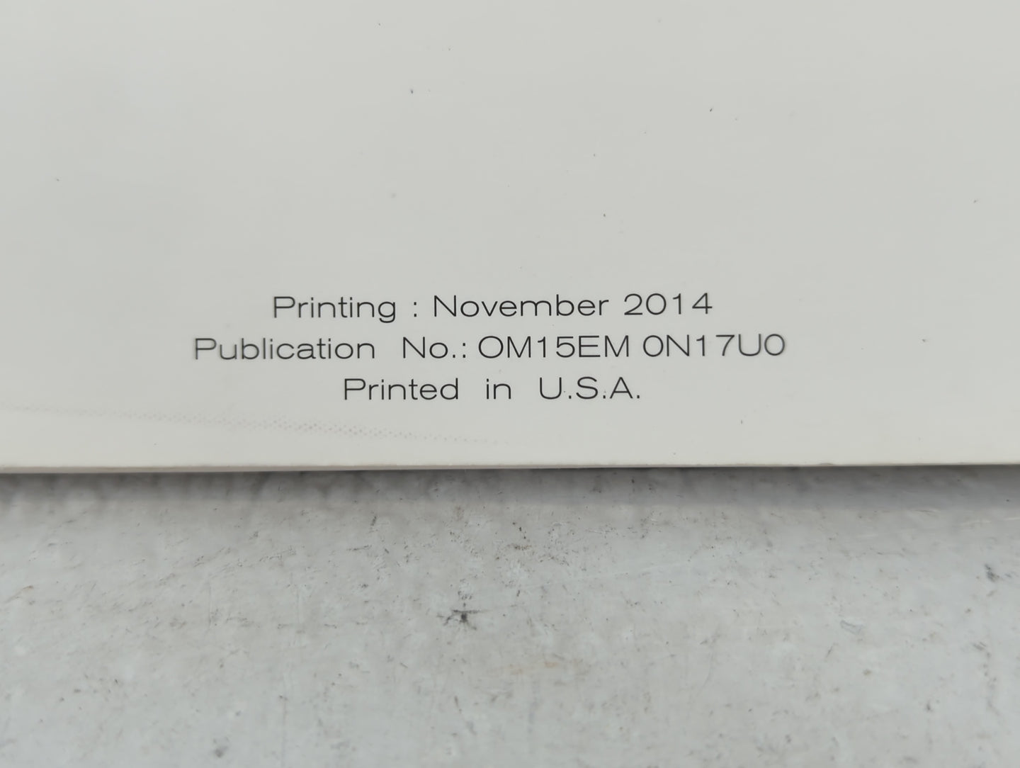 2015 Nissan Versa Owners Manual Book Guide OEM Used Auto Parts - Oemusedautoparts1.com