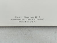 2015 Nissan Versa Owners Manual Book Guide OEM Used Auto Parts - Oemusedautoparts1.com