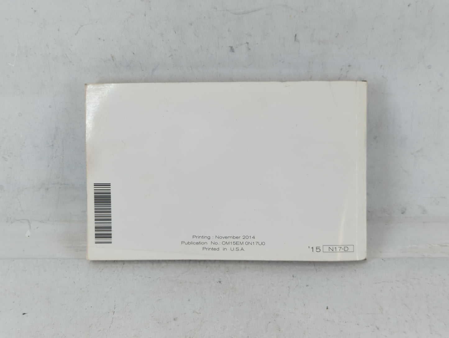 2015 Nissan Versa Owners Manual Book Guide OEM Used Auto Parts - Oemusedautoparts1.com