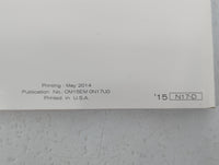 2015 Nissan Versa Owners Manual Book Guide P/N:OM15EM ON17U0 OEM Used Auto Parts - Oemusedautoparts1.com