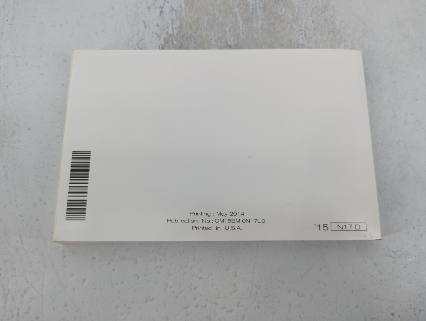 2015 Nissan Versa Owners Manual Book Guide P/N:OM15EM ON17U0 OEM Used Auto Parts - Oemusedautoparts1.com
