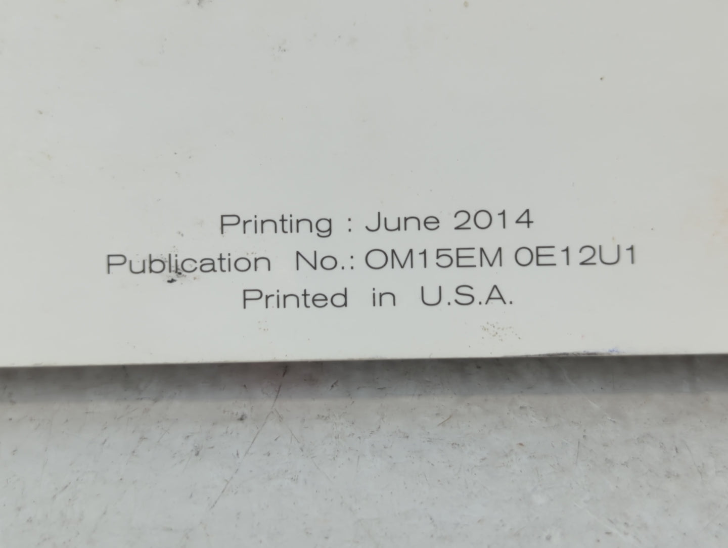 2015 Nissan Versa Owners Manual Book Guide P/N:OM15EM 0E12U1 OEM Used Auto Parts - Oemusedautoparts1.com