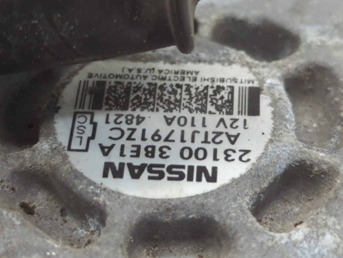 2012-2019 Nissan Versa Alternator Replacement Generator Charging Assembly Engine OEM P/N:32100 3BE1A Fits OEM Used Auto Part