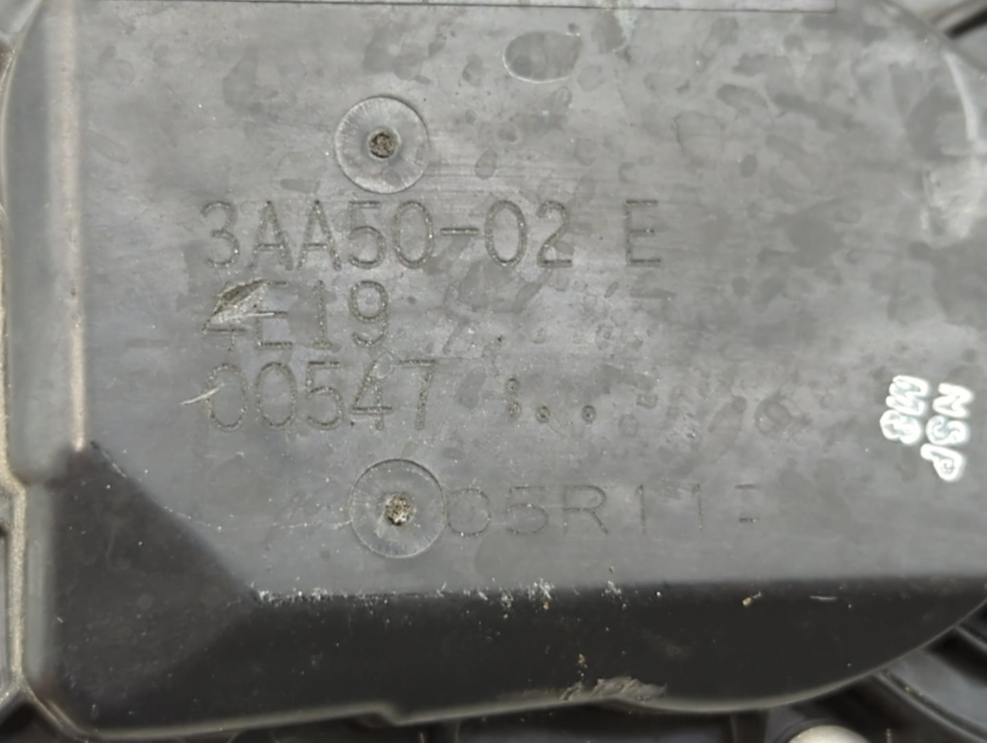 2012-2019 Nissan Versa Throttle Body P/N:3AA50-02 E Fits Fits 2012 2013 2014 2015 2016 2017 2018 2019 OEM Used Auto Parts - 