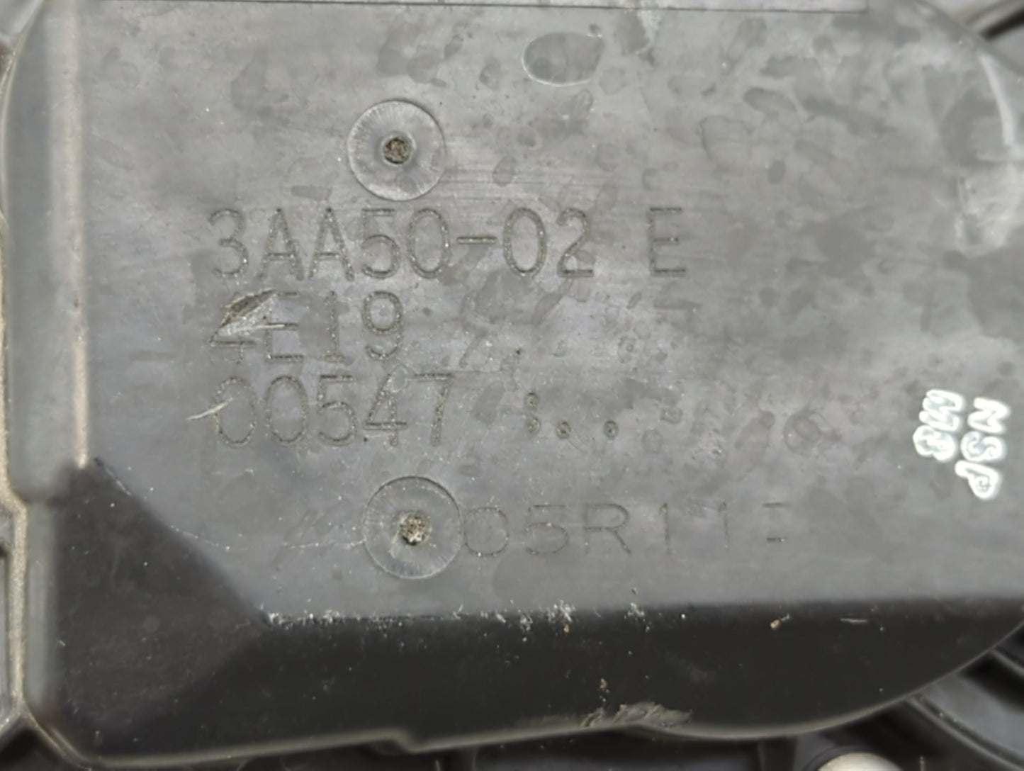2012-2019 Nissan Versa Throttle Body P/N:3AA50-02 E Fits Fits 2012 2013 2014 2015 2016 2017 2018 2019 OEM Used Auto Parts - 