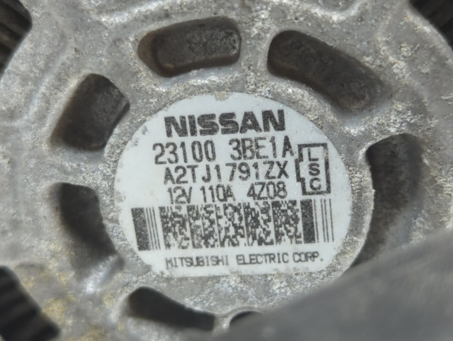 2012-2019 Nissan Versa Alternator Replacement Generator Charging Assembly Engine OEM P/N:23100 3BE1A Fits OEM Used Auto Part
