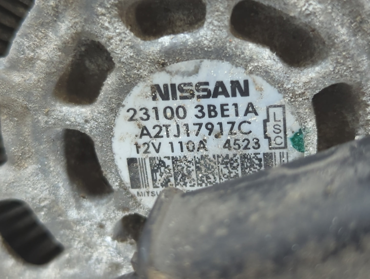 2012-2019 Nissan Versa Alternator Replacement Generator Charging Assembly Engine OEM P/N:23100 3BE1A Fits OEM Used Auto Part
