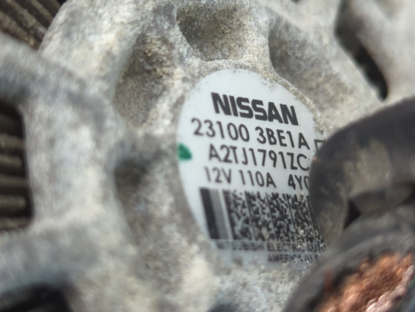 2012-2019 Nissan Versa Alternator Replacement Generator Charging Assembly Engine OEM P/N:A2TJ1791ZX 23100 3BE1A Fits OEM Use