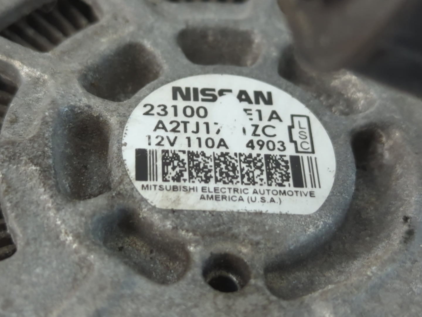 2012-2019 Nissan Versa Alternator Replacement Generator Charging Assembly Engine OEM P/N:A2TJ1791ZC 23100 3BE1A Fits OEM Use