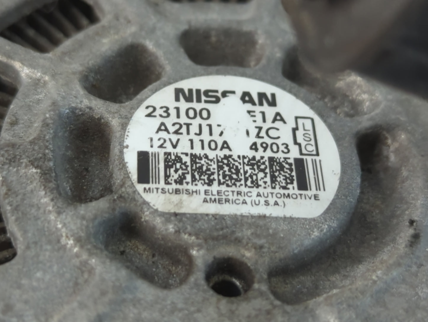 2012-2019 Nissan Versa Alternator Replacement Generator Charging Assembly Engine OEM P/N:A2TJ1791ZC 23100 3BE1A Fits OEM Use