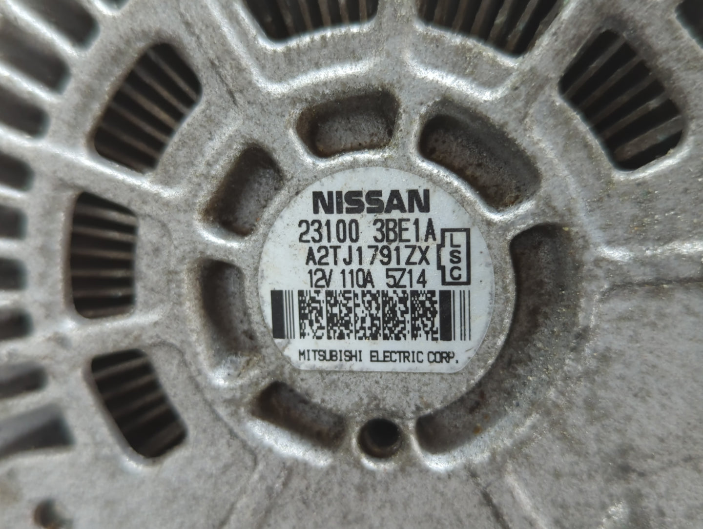 2012-2019 Nissan Versa Alternator Replacement Generator Charging Assembly Engine OEM P/N:23100 3BE1A Fits OEM Used Auto Part