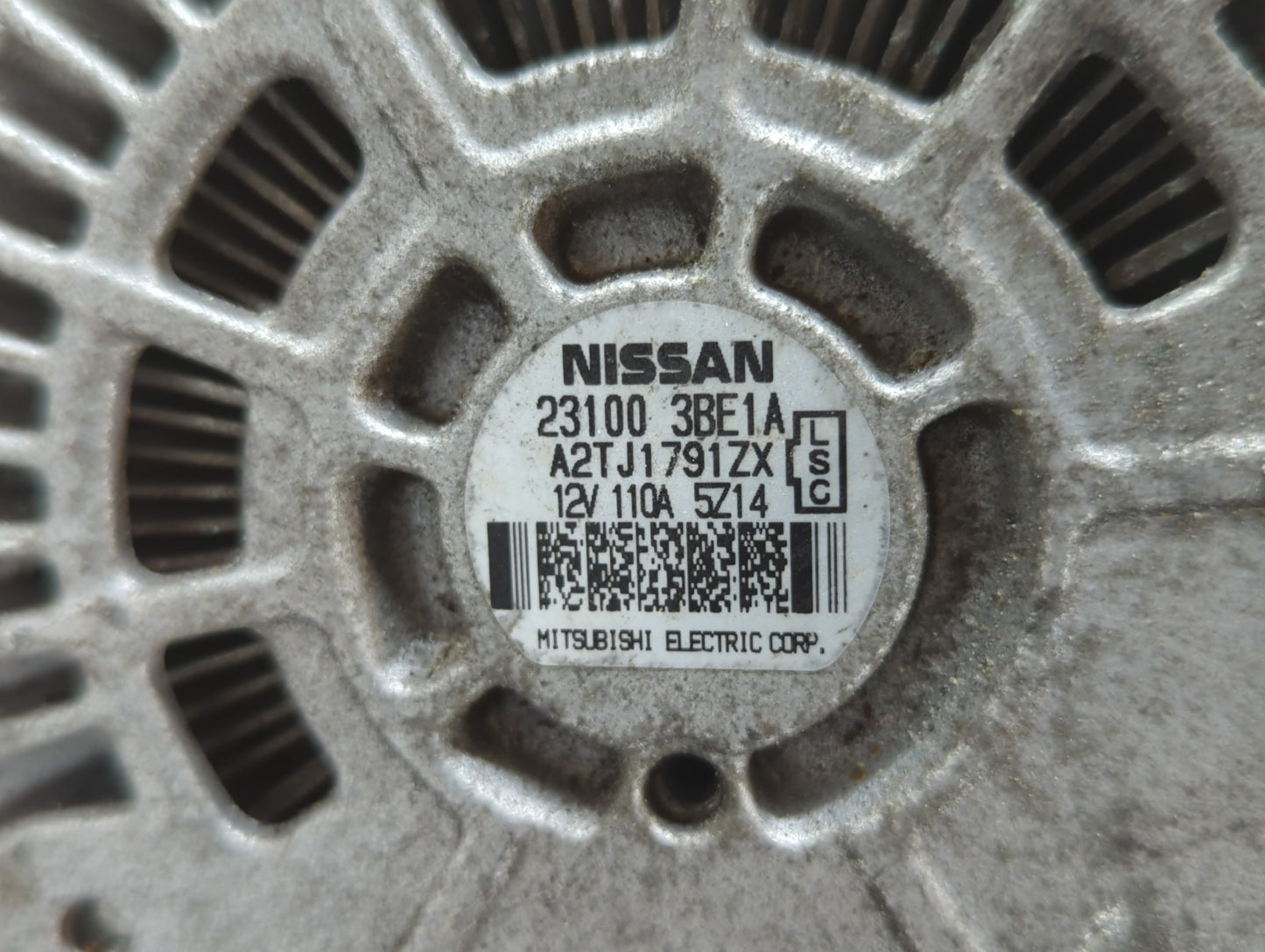 2012-2019 Nissan Versa Alternator Replacement Generator Charging Assembly Engine OEM P/N:23100 3BE1A Fits OEM Used Auto Part