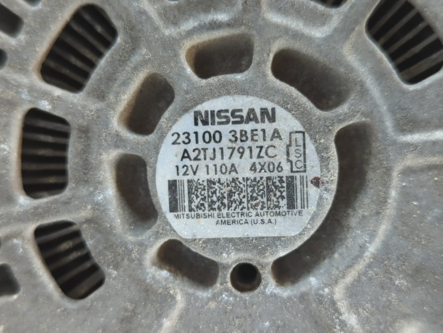 2012-2019 Nissan Versa Alternator Replacement Generator Charging Assembly Engine OEM P/N:23100 3BE1A Fits OEM Used Auto Part