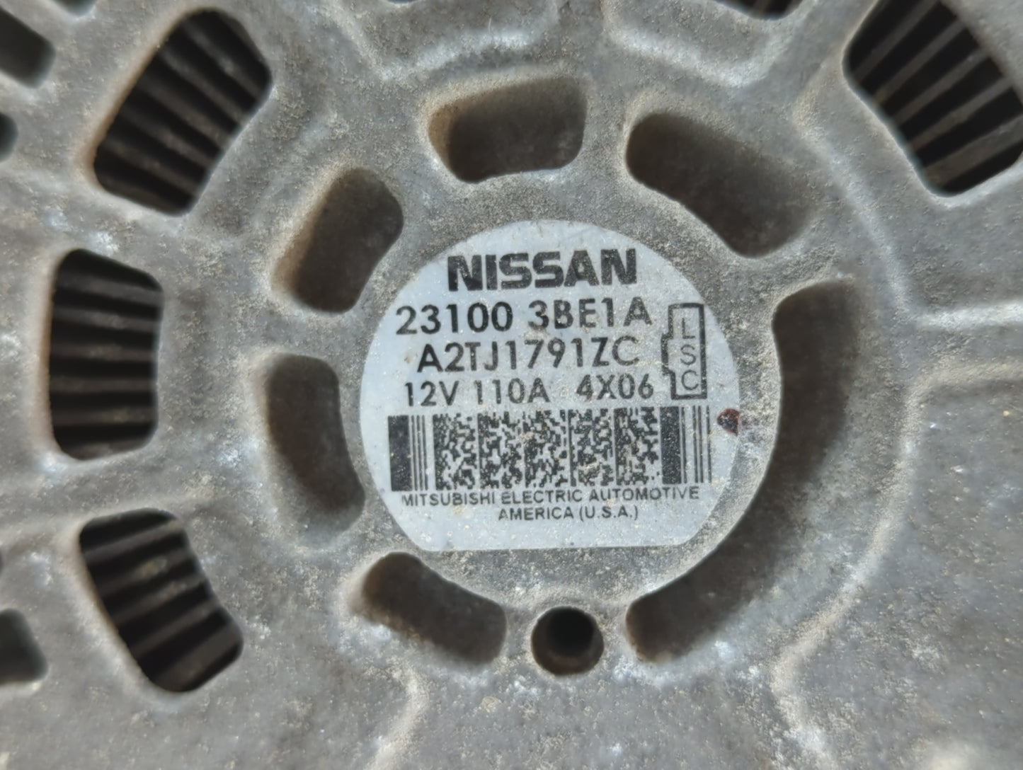2012-2019 Nissan Versa Alternator Replacement Generator Charging Assembly Engine OEM P/N:23100 3BE1A Fits OEM Used Auto Part