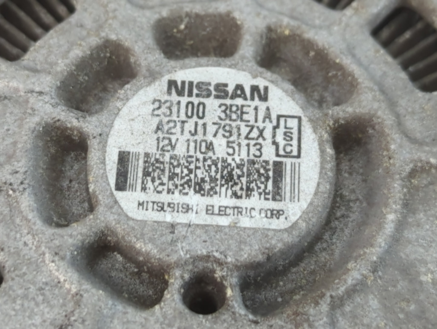 2012-2019 Nissan Versa Alternator Replacement Generator Charging Assembly Engine OEM P/N:23100 3BE1A Fits OEM Used Auto Part