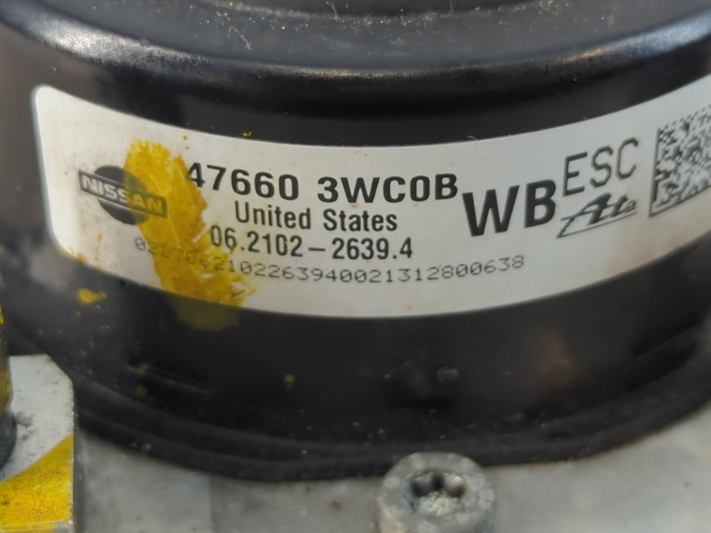 2014-2019 Nissan Versa Note ABS Pump Control Module Replacement P/N:47660 3WC0B 06.2102-2639.4 Fits OEM Used Auto Parts - Oe