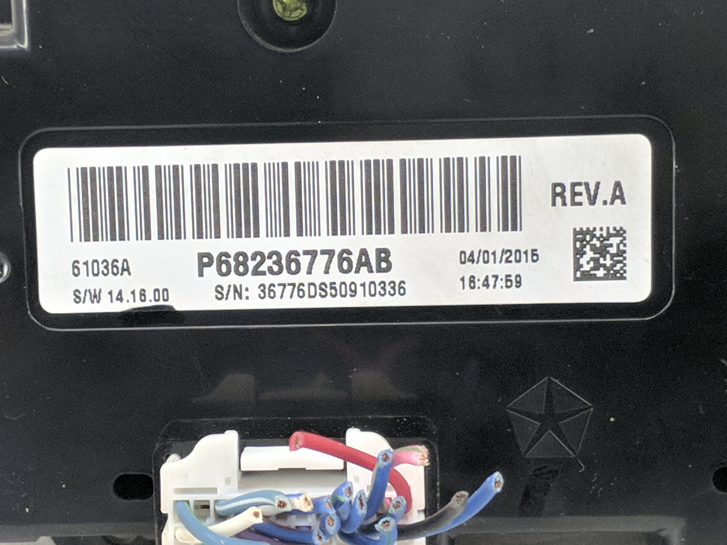 2015 Ram 1500 Climate Control Module Temperature AC/Heater Replacement P/N:P68236776AB Fits OEM Used Auto Parts - Oemusedaut