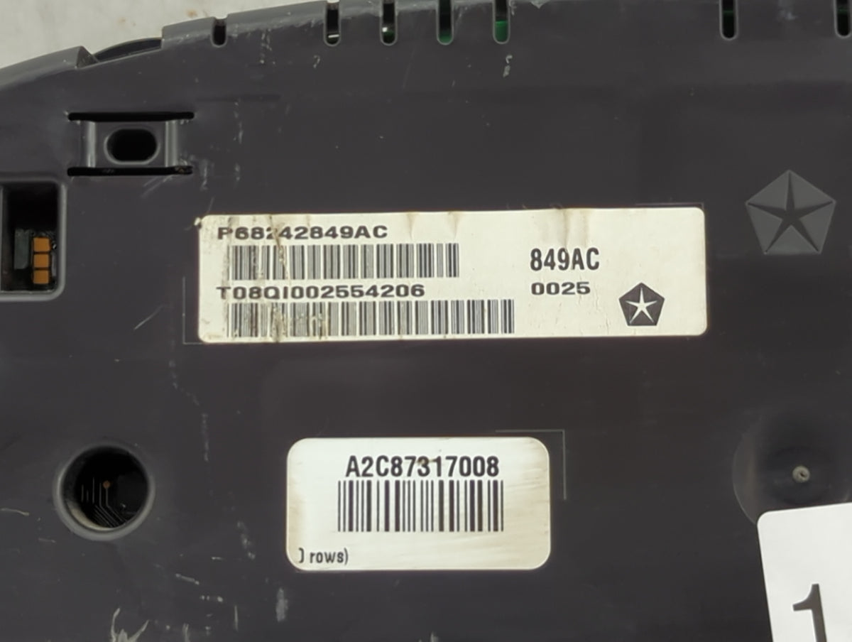 2015 Ram 1500 Instrument Cluster Speedometer Gauges P/N:P68242849AC A2C87317008 Miles: Fits OEM Used Auto Parts - Oemusedaut