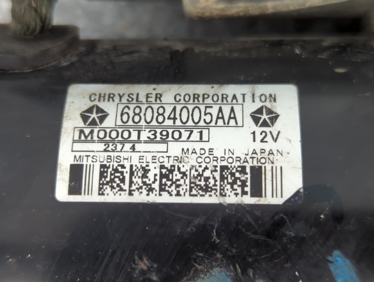 2015-2022 Ram Promaster City Car Starter Motor Solenoid OEM P/N:M000T39071 68084005AA Fits OEM Used Auto Parts - Oemusedauto