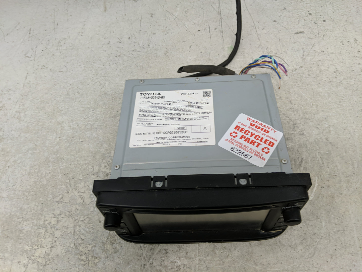 2013-2014 Scion Tc Radio AM FM Cd Player Receiver Replacement P/N:PT54600140-BU Fits Fits 2013 2014 OEM Used Auto Parts - Oe