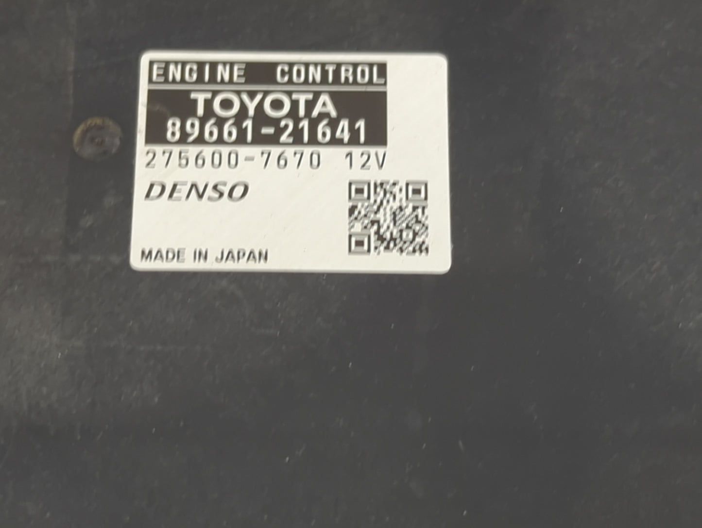 2014-2015 Scion Tc PCM Engine Control Computer ECU ECM PCU OEM P/N:89661-21641 275600-7670 Fits Fits 2014 2015 OEM Used Auto