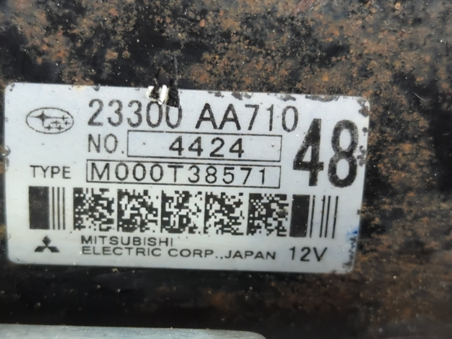 2014-2018 Subaru Forester Car Starter Motor Solenoid OEM P/N:23300 AA710 Fits OEM Used Auto Parts - Oemusedautoparts1.com
