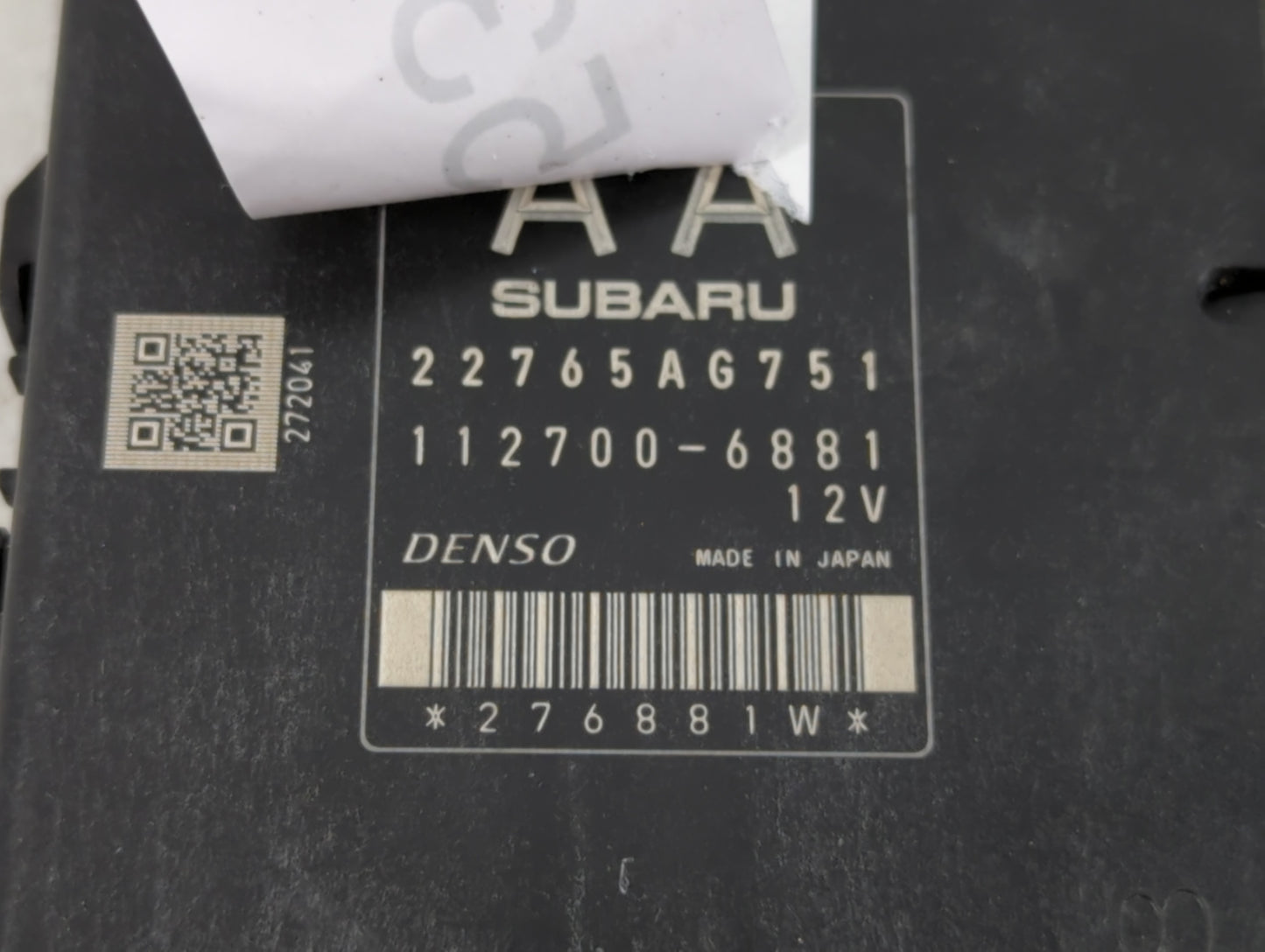 2015-2016 Subaru Forester PCM Engine Control Computer ECU ECM PCU OEM P/N:22765AG751 Fits Fits 2015 2016 OEM Used Auto Parts