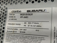 2015 Subaru Forester Radio AM FM Cd Player Receiver Replacement P/N:86201SG620 Fits OEM Used Auto Parts - Oemusedautoparts1.