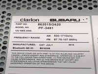2014-2015 Subaru Forester Radio AM FM Cd Player Receiver Replacement P/N:86201SG620 PF-3491, 86273SG230 Fits Fits 2014 2015 