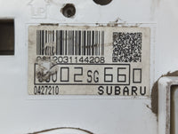 2015 Subaru Forester Instrument Cluster Speedometer Gauges P/N:85002SG660 Fits OEM Used Auto Parts - Oemusedautoparts1.com