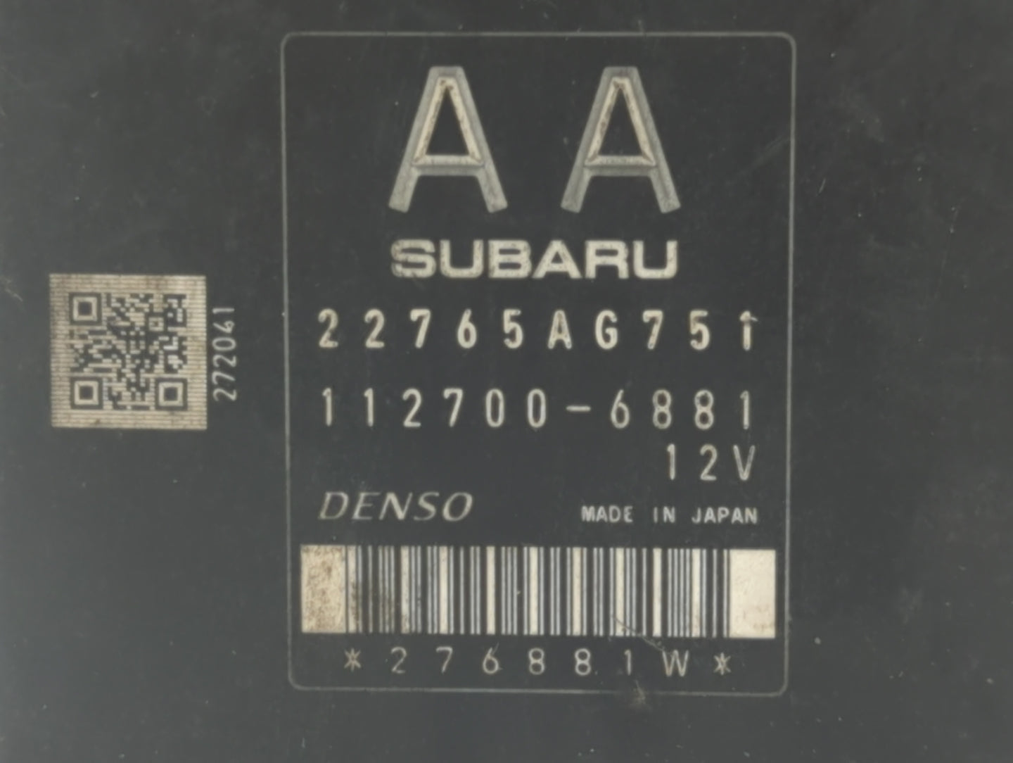 2015-2016 Subaru Forester PCM Engine Control Computer ECU ECM PCU OEM P/N:22765AG751 22765AG752 Fits Fits 2015 2016 OEM Used