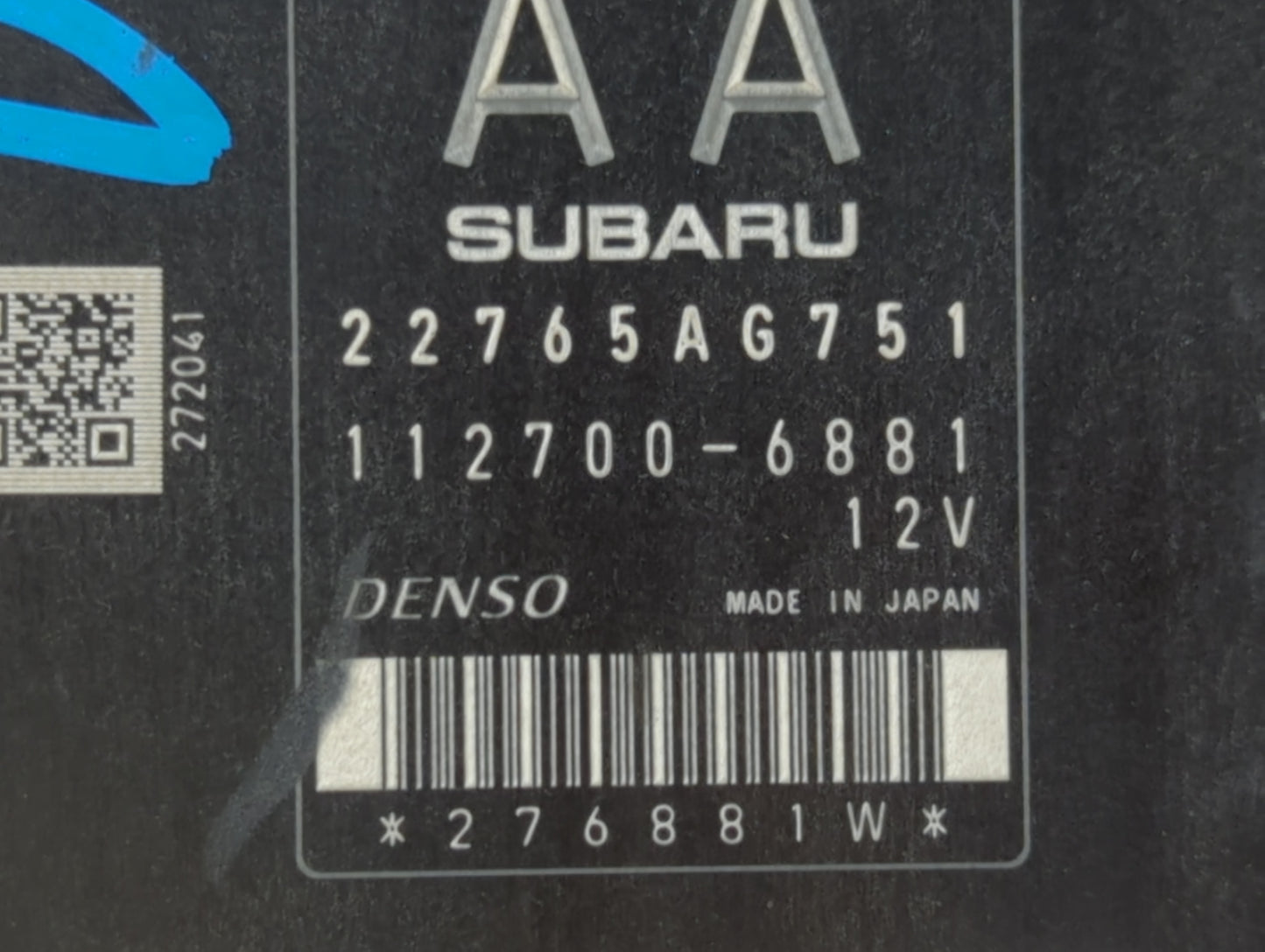 2015-2016 Subaru Forester PCM Engine Control Computer ECU ECM PCU OEM P/N:22765AG751 22765AG752 Fits Fits 2015 2016 OEM Used